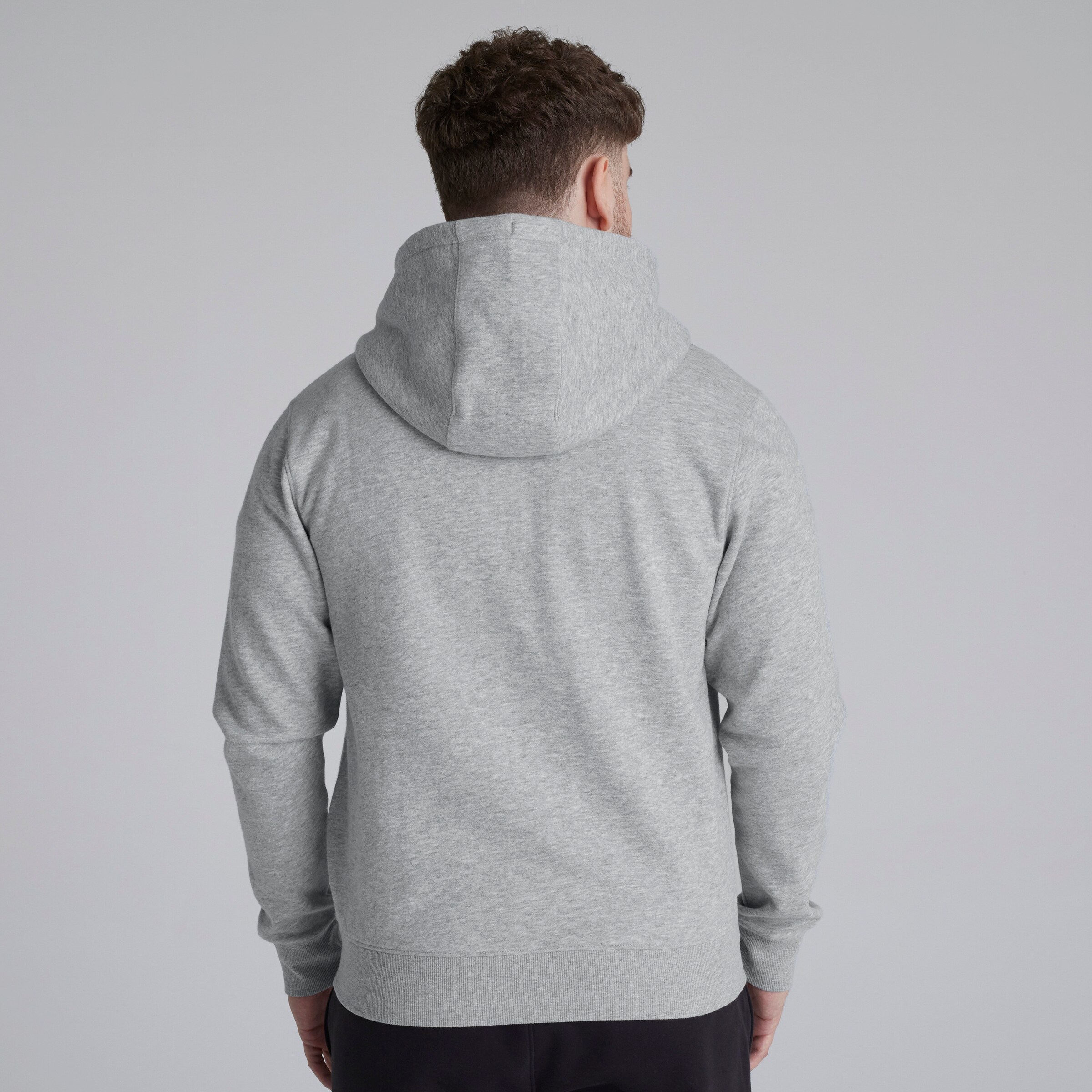 Manchester United Devil Essentials Full Zip Hoodie Grey Grey Detail [2-5]