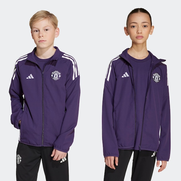 Manchester United Tiro 25 Competition Presentation Jacket Kids Púrpura