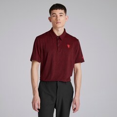 Manchester United x adidas Golf Ultimate365 Mini Bunker Polo Shirt Red
