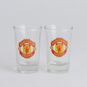 Manchester United Shot Glasses 2 Pack Clear