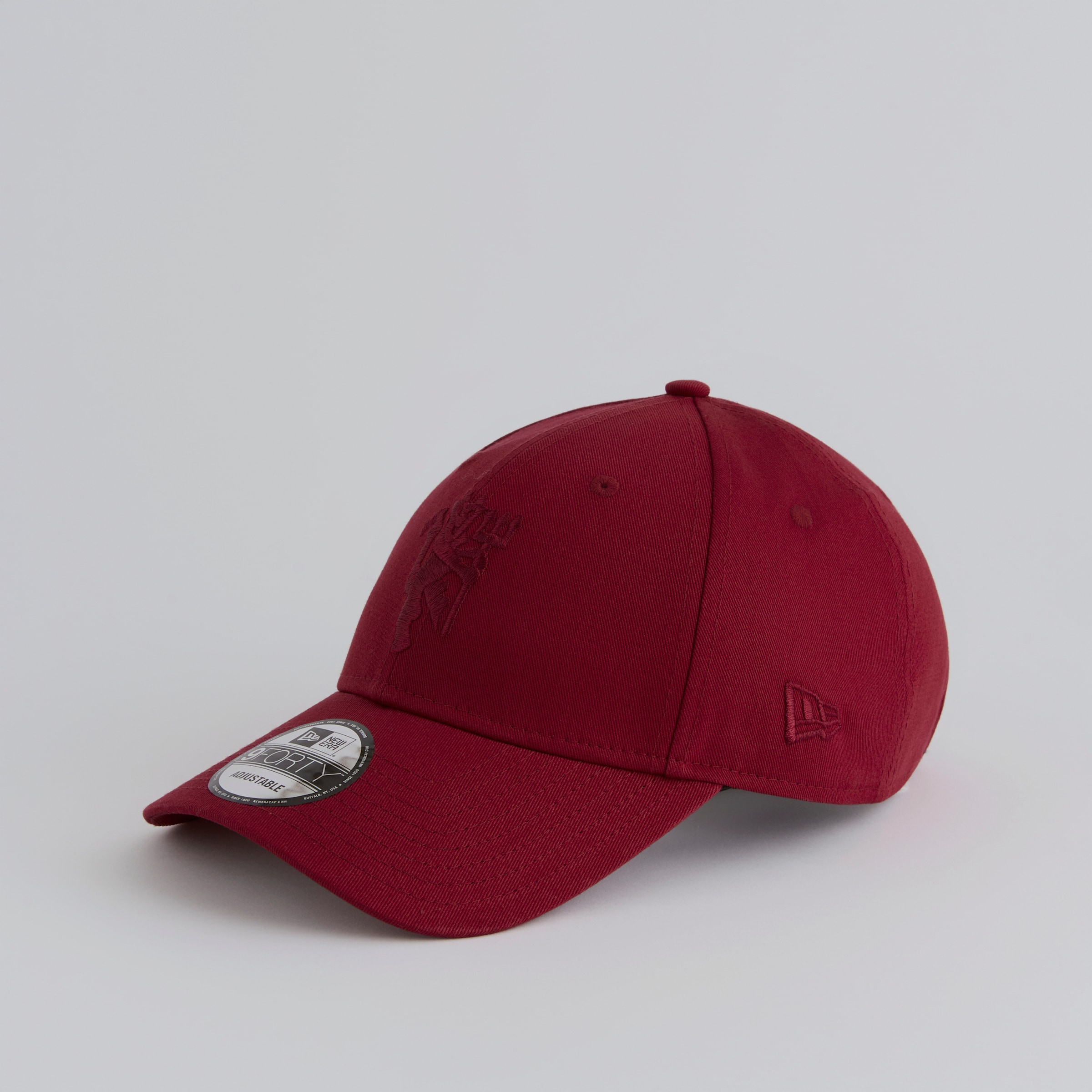 Manchester United x New Era Tonal Devil 9Forty Cap Burnt Red Red Detail [3-5]