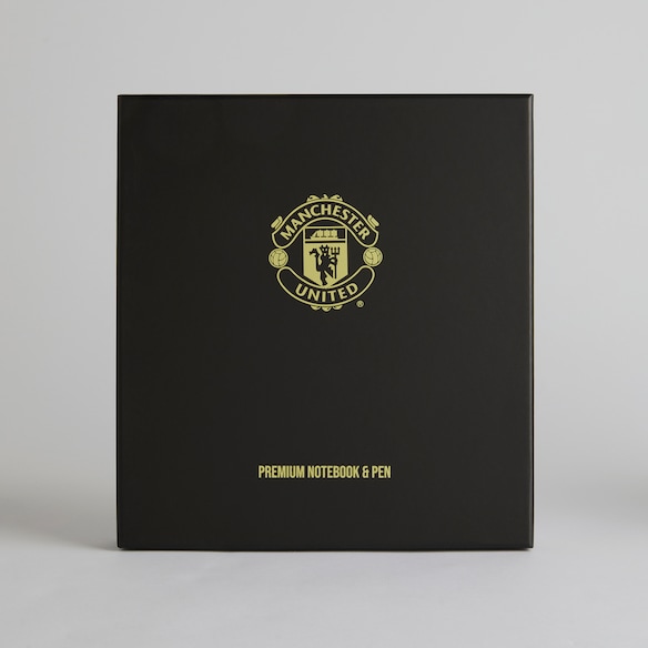 Manchester United Notebook and Pen Gift Box Black Black