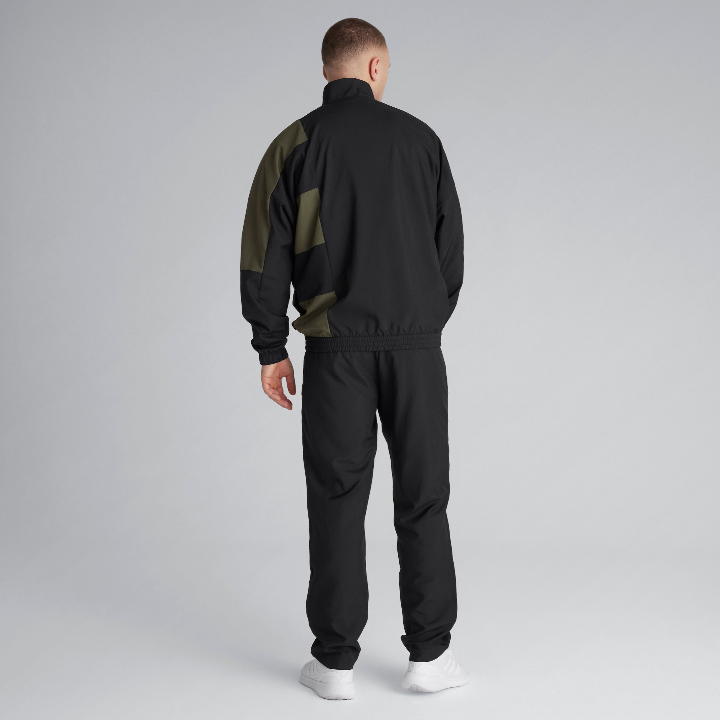 Manchester United Adidas Mens Sportswear Colorblock Tracksuit Black Black Detail [2-5]