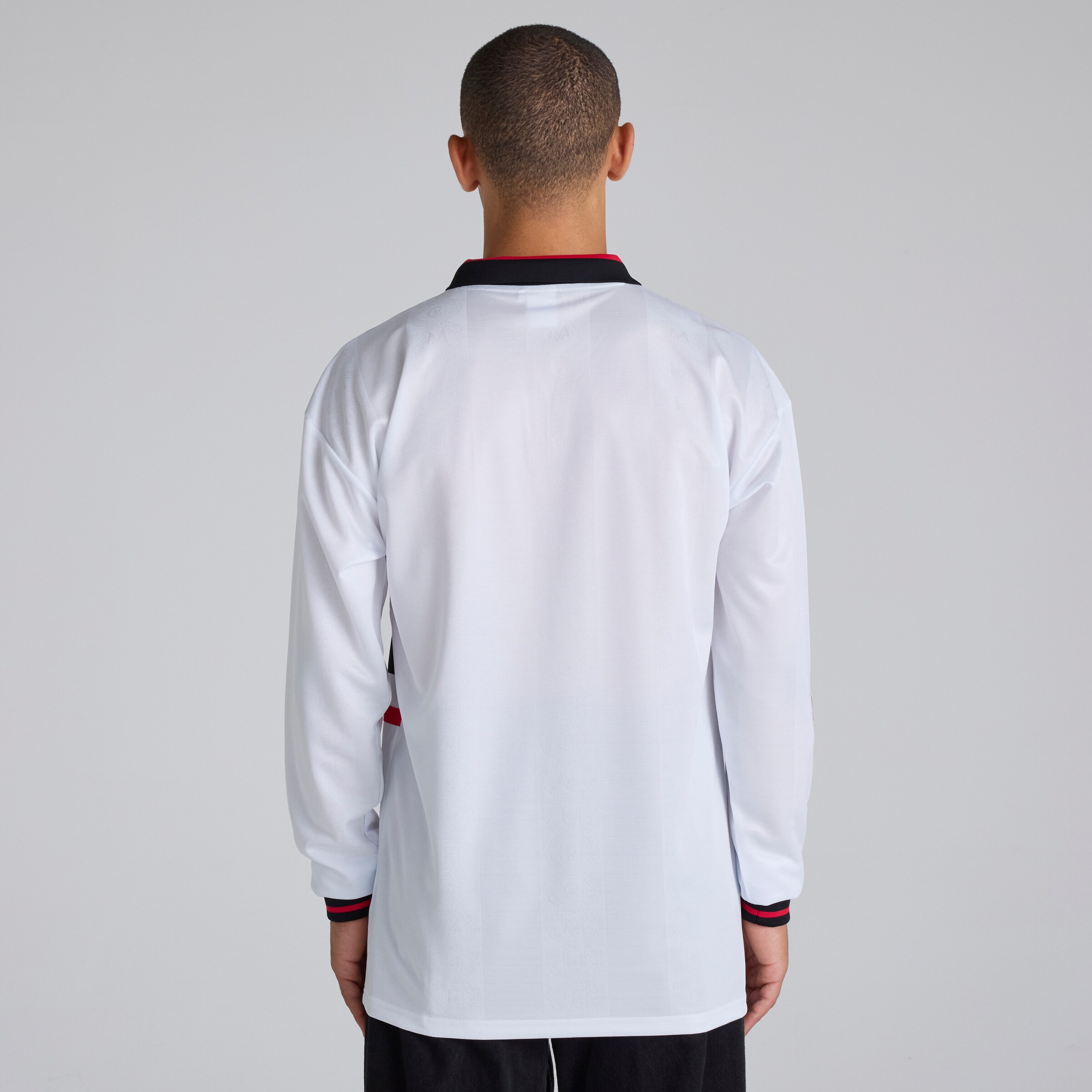 Manchester United Long Sleeve 1997-99 Away Shirt White White Detail [2-5]