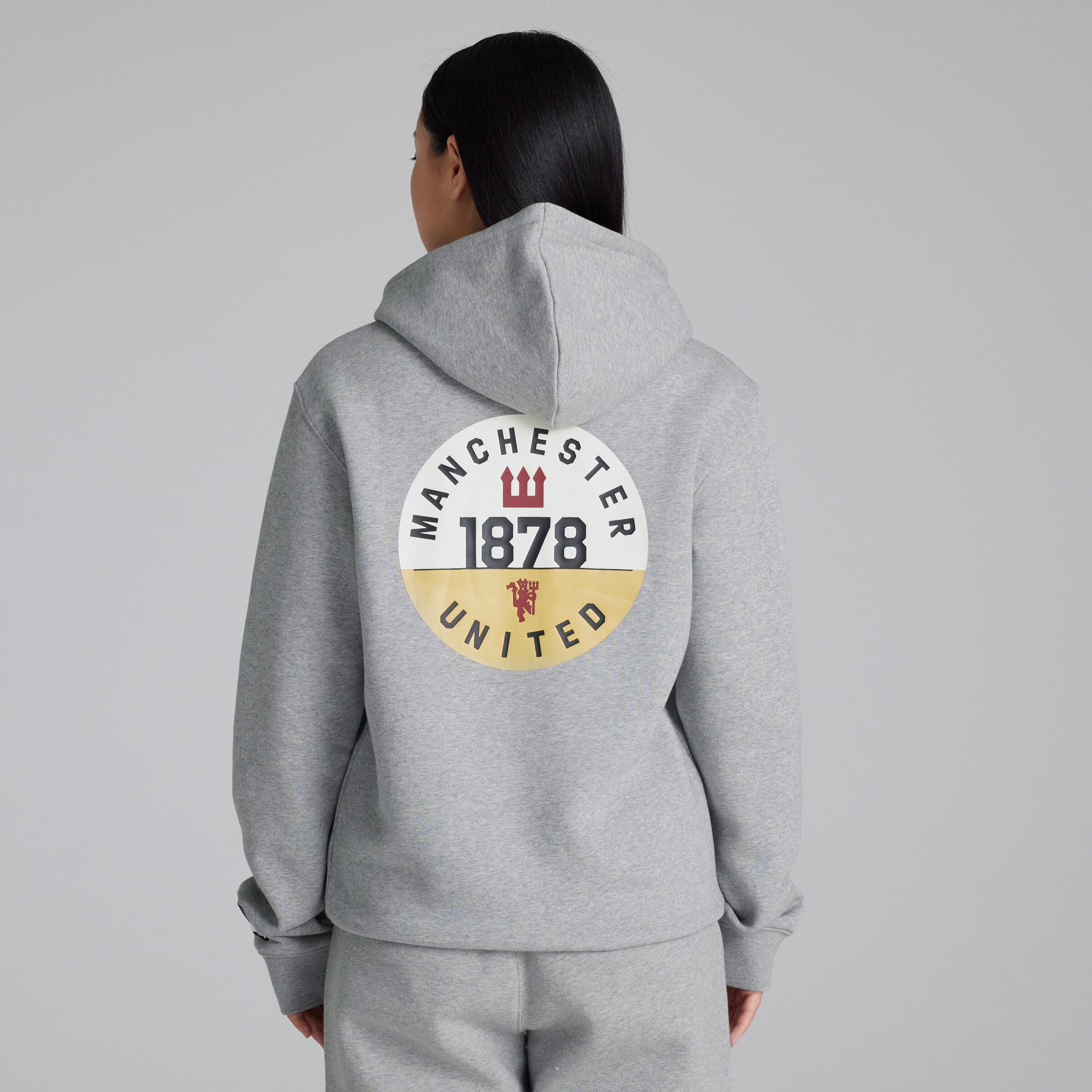 Manchester United VRCT Overhead Hoodie Grey Grey Detail [5-8]