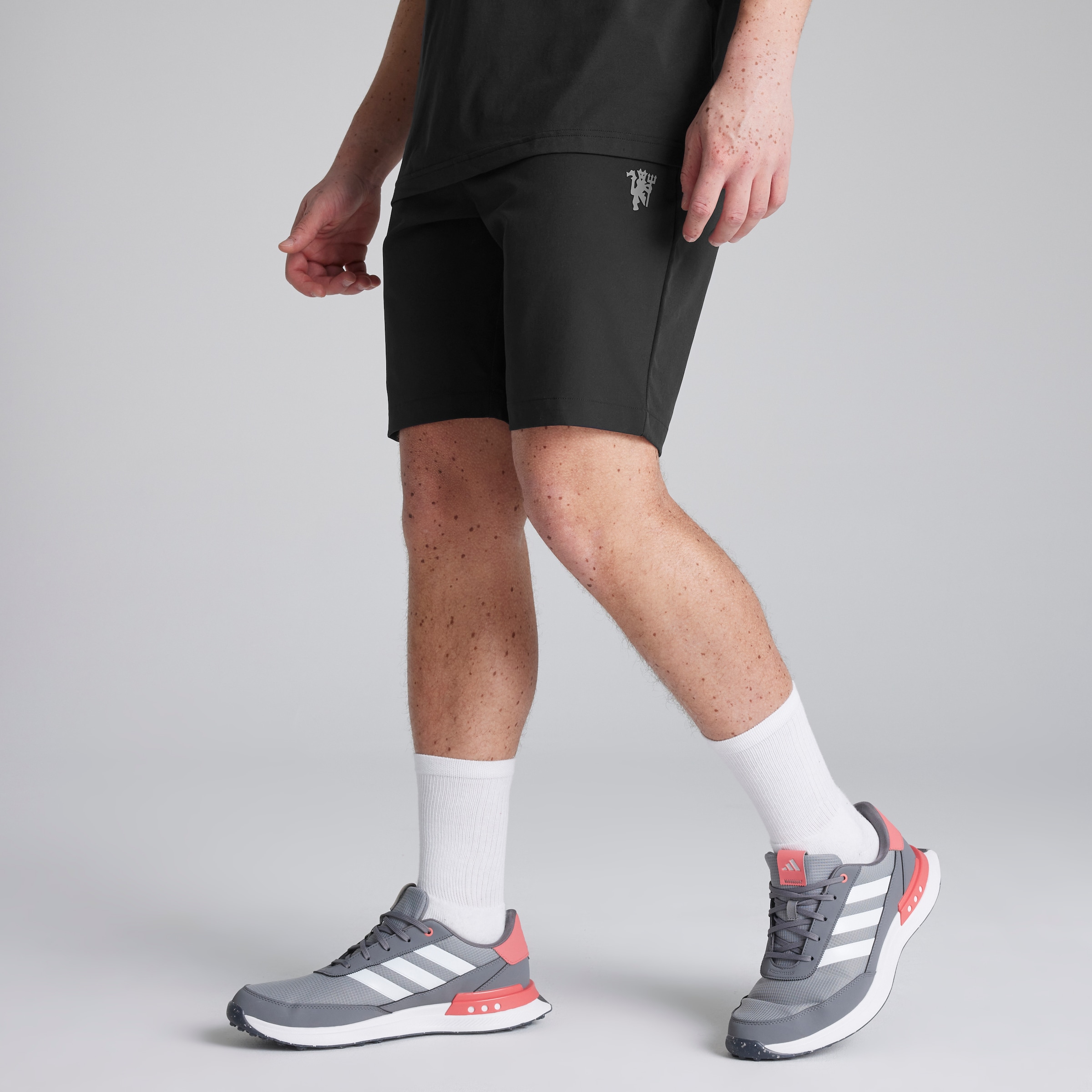 Manchester United x adidas Golf Ultimate365 8.5-Inch Golf Shorts Black Black