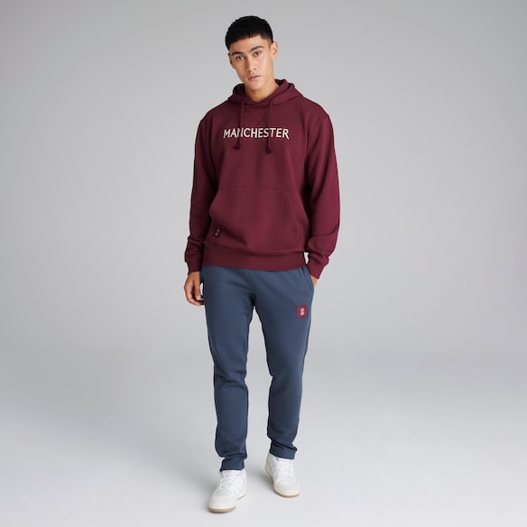 Manchester United x adidas SZNL Overhead Hoodie Red Red