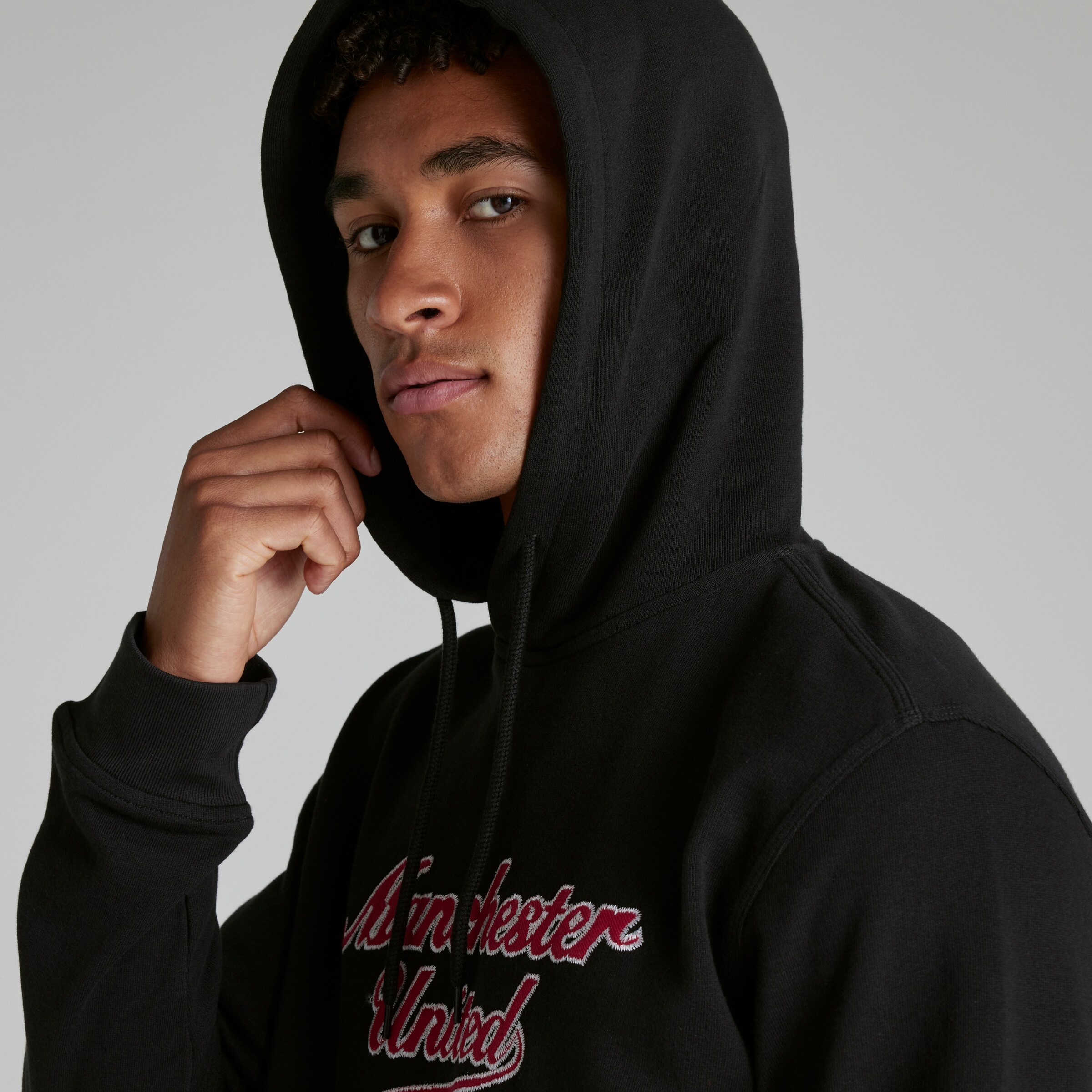 Manchester United x adidas US Pack Hoodie Black 黑色 细节 [5-6]