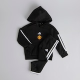 Manchester United x adidas Infant Essentials Hooded Jogger Set Black