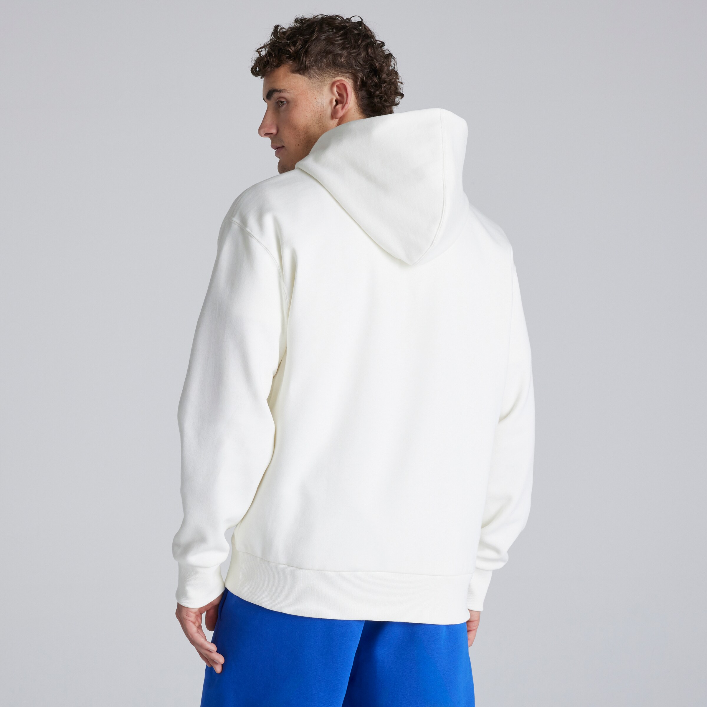 Manchester United x adidas ALL SZN Fleece Full Zip Hoodie Off White Beige Détail [2-6]