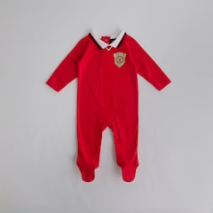 Manchester United Baby 1999 Retro Champions League Sleepsuit Red