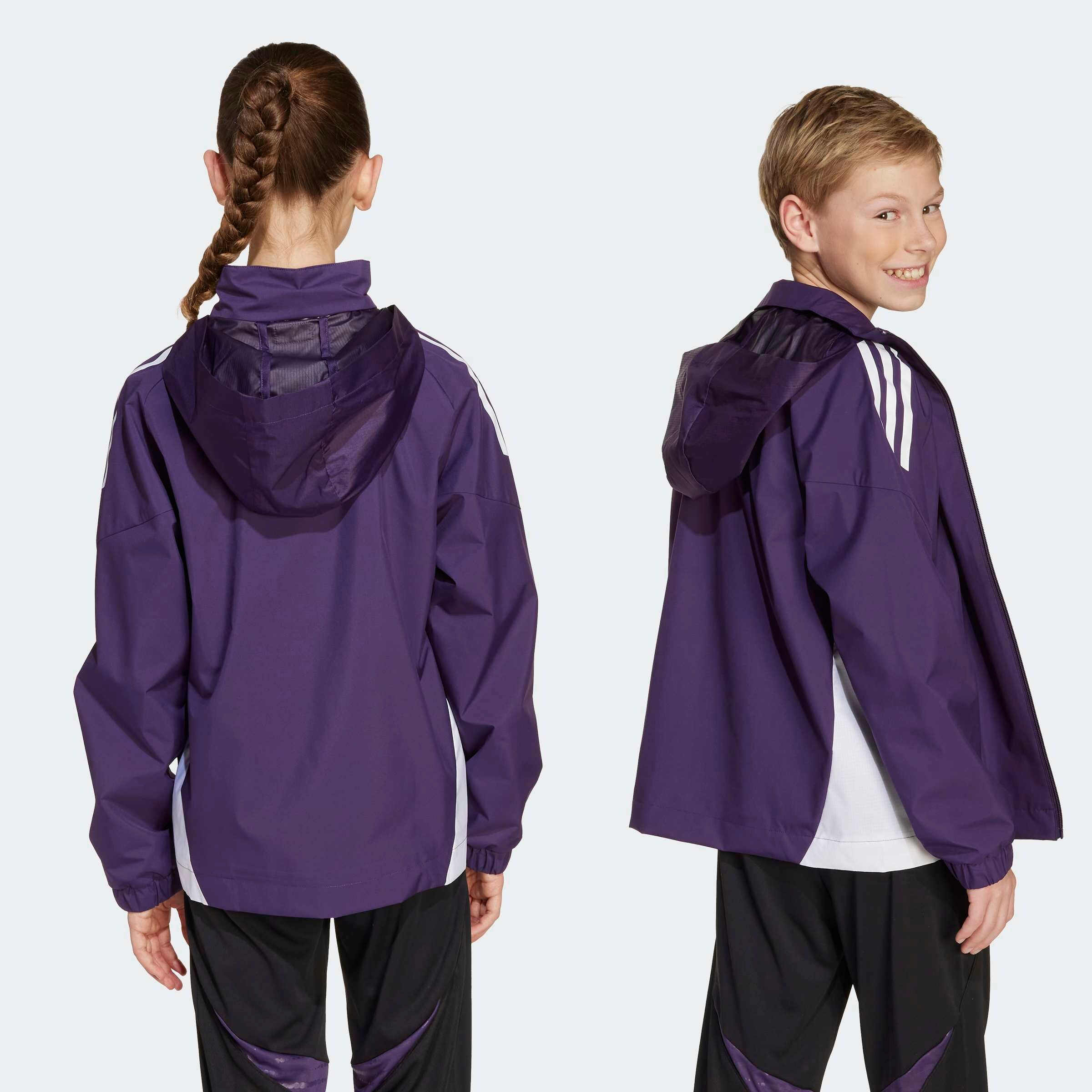 Manchester United Tiro 25 Competition All-Weather Jacket Kids Violet Détail [2-9]