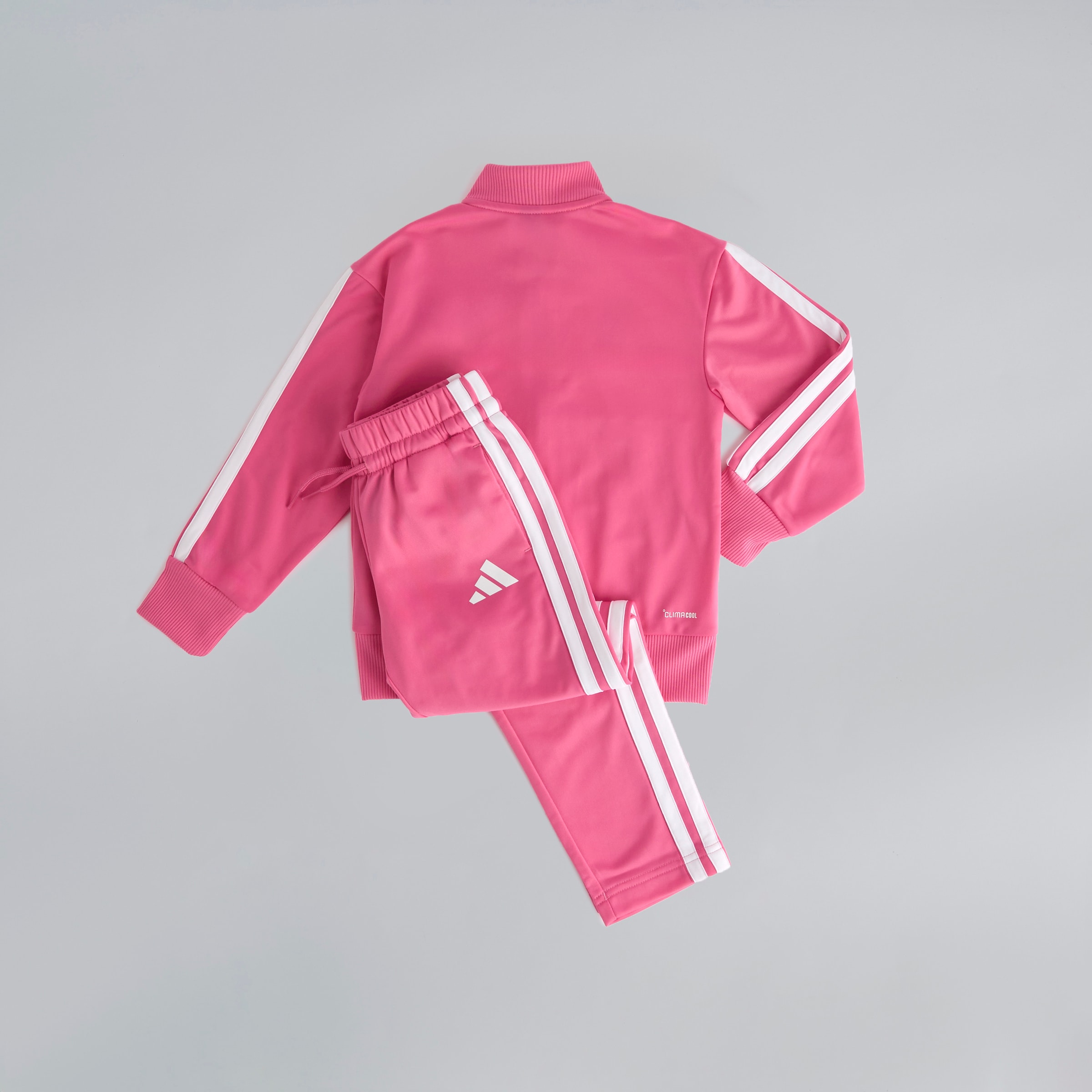 Manchester United x adidas Little Kids Essentials Tiberio 3-Stripes Tracksuit Pink Pink Detail [2-4]