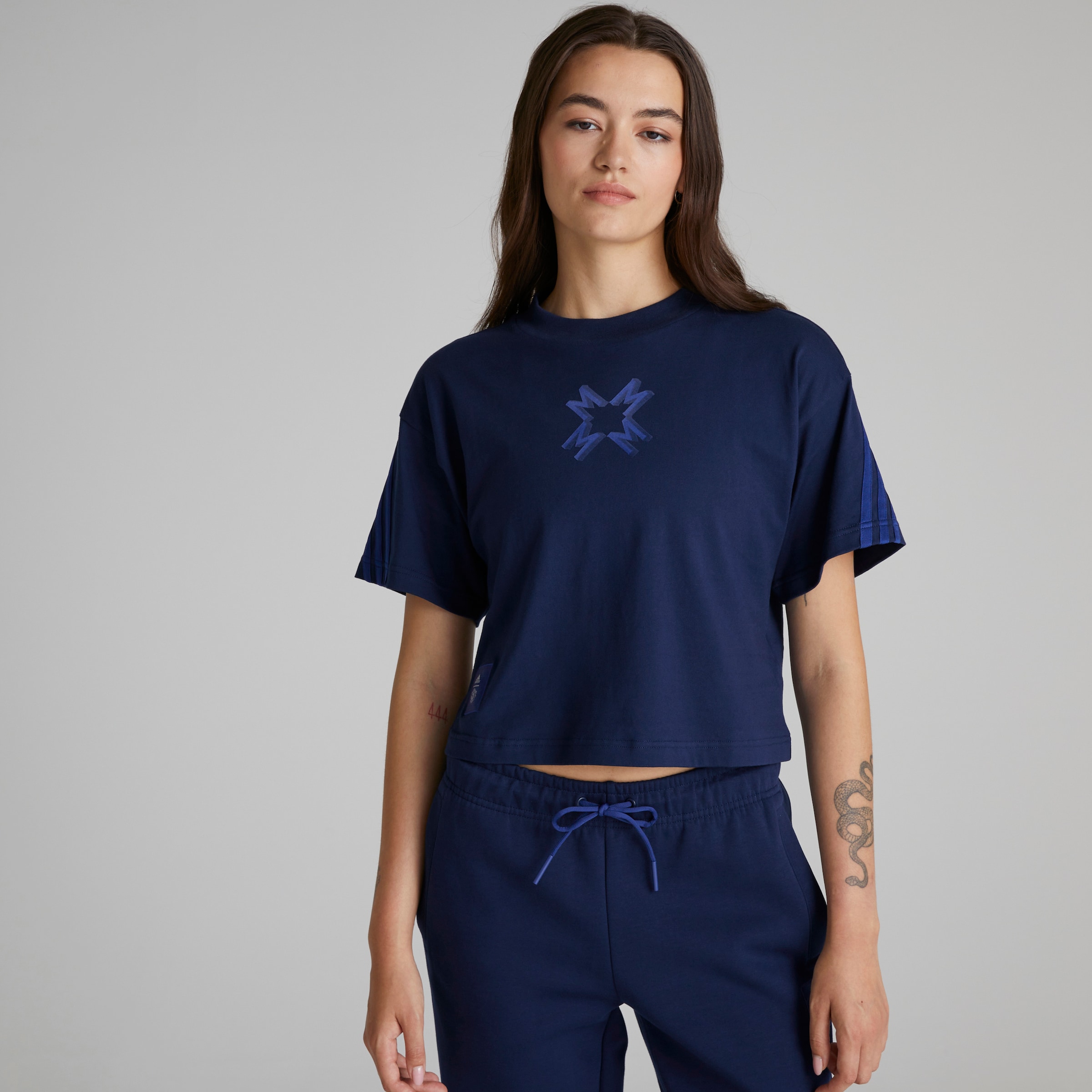 Buy Manchester United x adidas Womens SZN Future Icon T Shirt Blue Manchester United Store