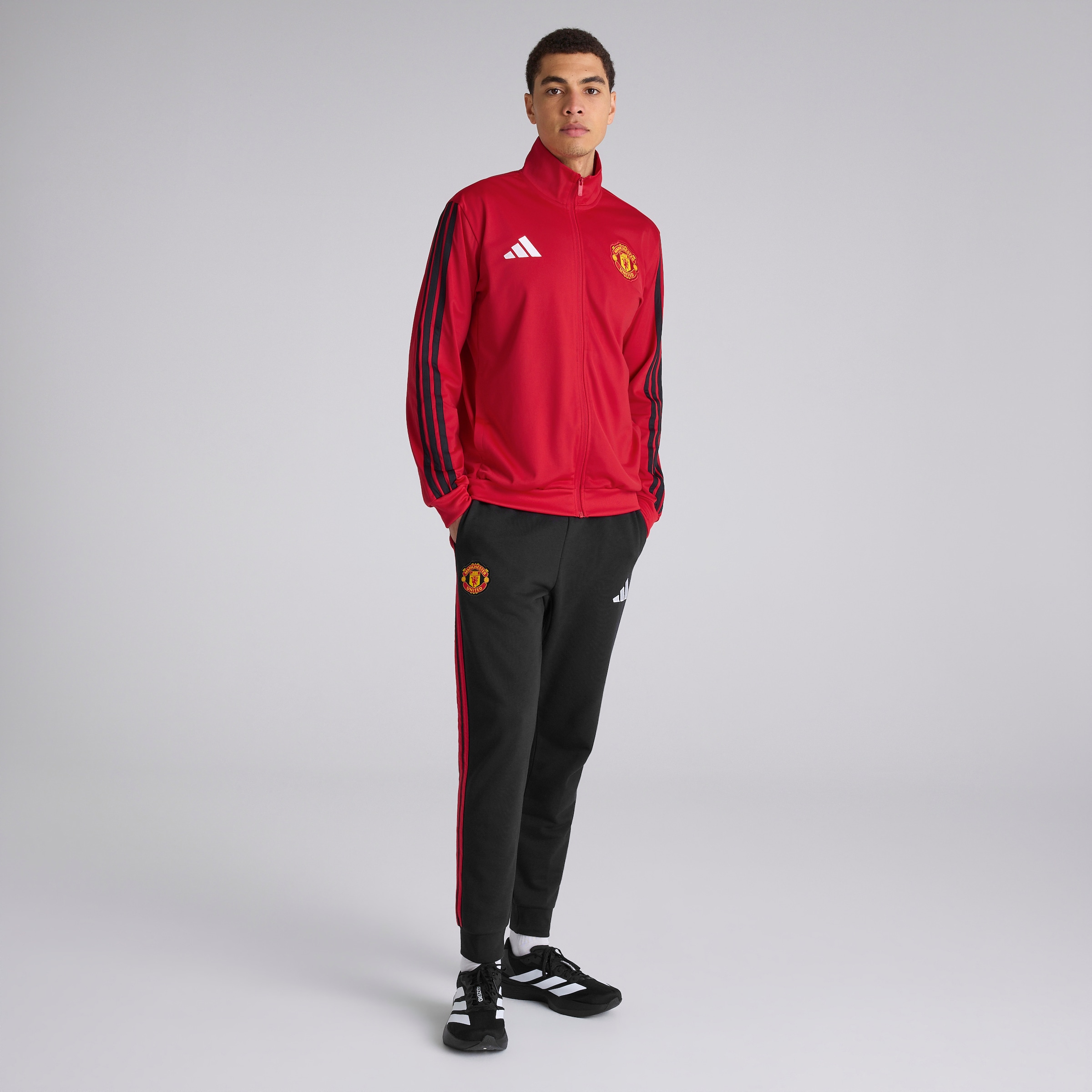 Manchester United x adidas DNA Track Top Red 빨간색 세부 사항 [3-5]