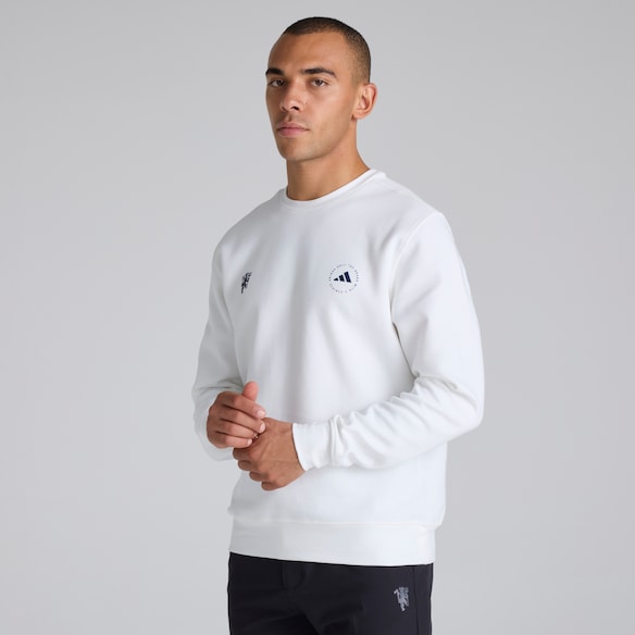 Manchester United x adidas Golf Crewneck Sweatshirt White 흰색