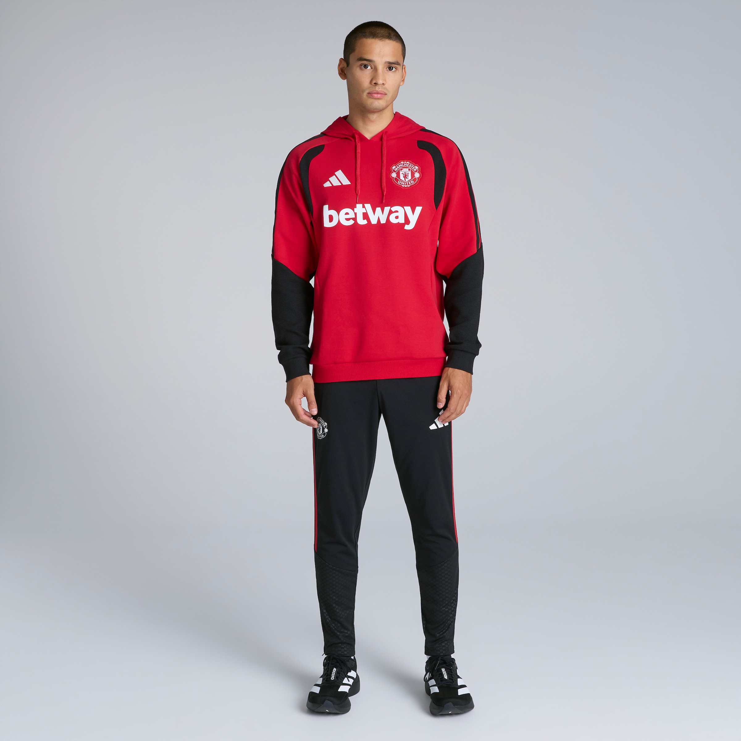 Manchester United 26/27 Training Tiro Hoodie Red (Sponsored) 红色 细节 [3-5]