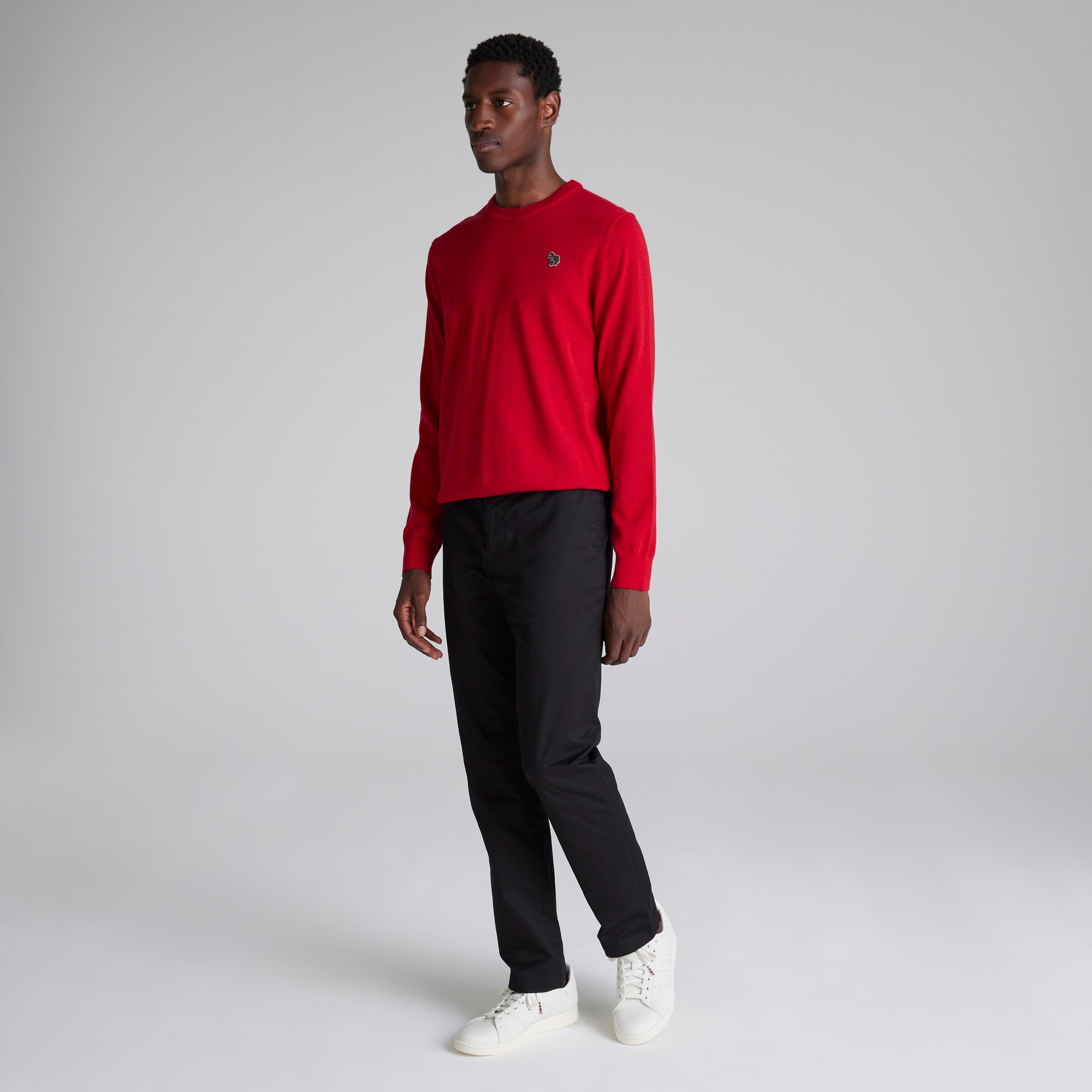 Manchester United x Paul Smith Mens Knitted Jumper Red Red Detail [3-7]