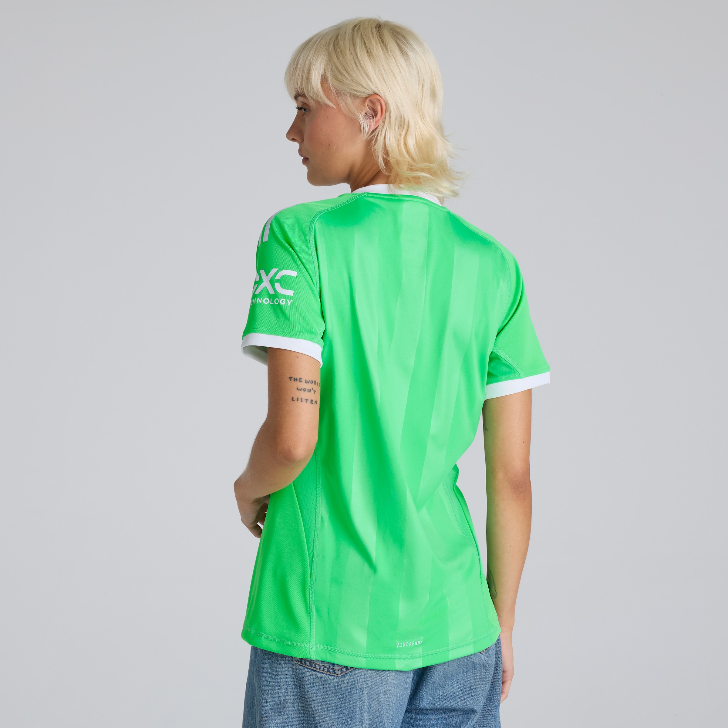 Manchester United 25/26 Third Womens Goalkeeper Jersey Green Vert Détail [2-5]