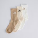 Manchester United x adidas Essentials Cushioned Crew Socks 3 Pack White/Beige/Brown