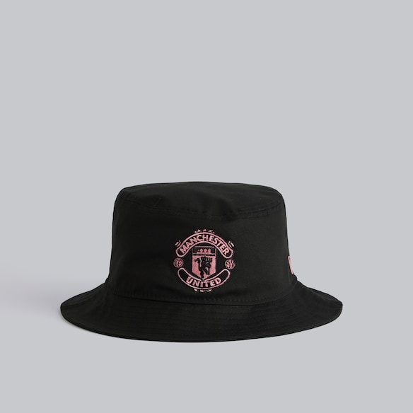 Manchester United x New Era Neon Crest Bucket Hat Black Black