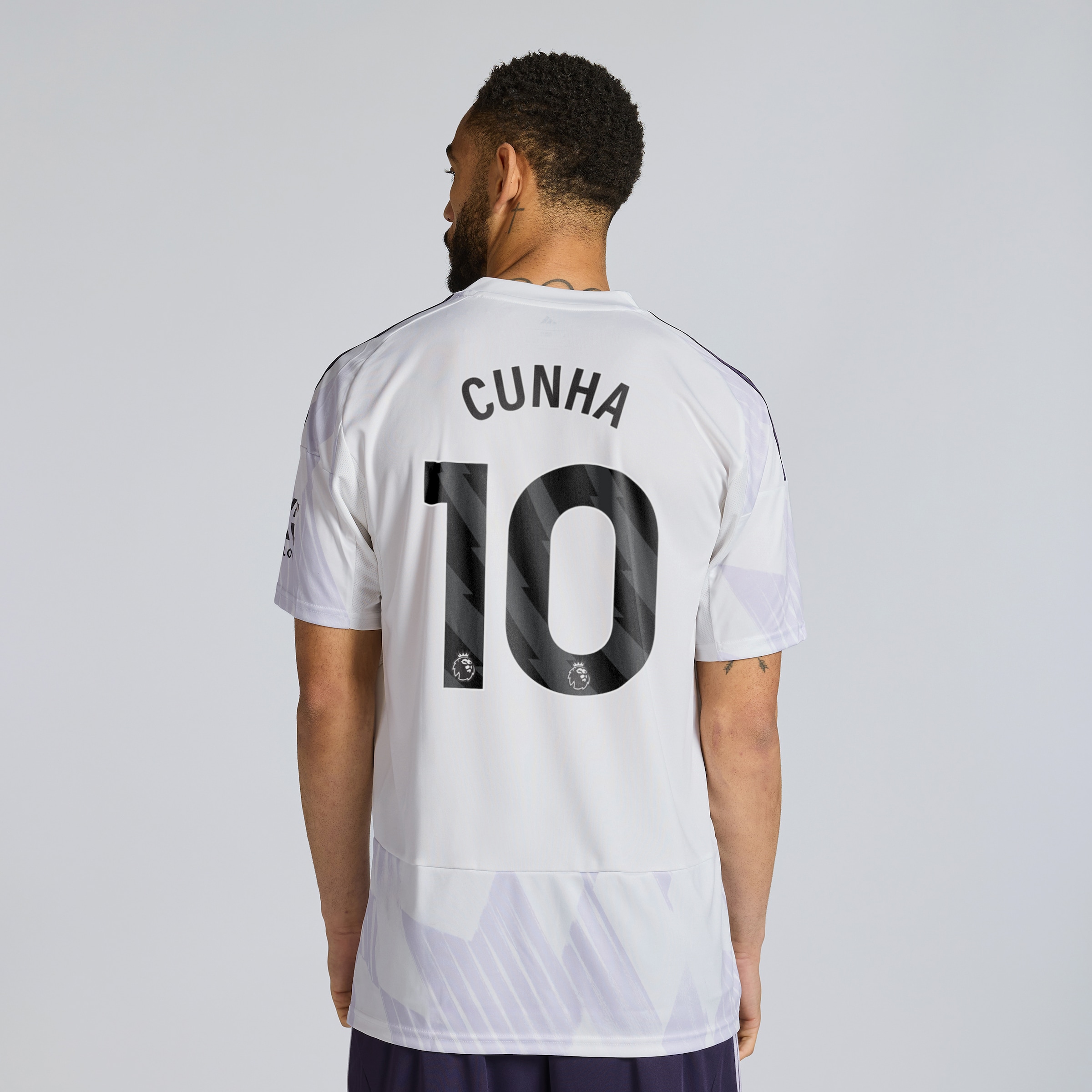 Manchester United 25/26 Away Jersey with Cunha 10 EPL Printing & Badge White