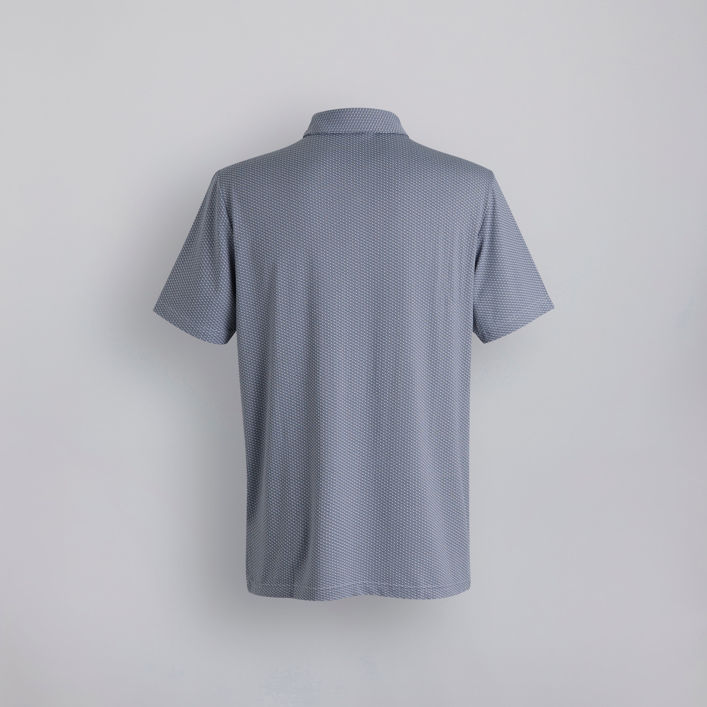 Manchester United x adidas Golf Performance Textured Polo Shirt Navy White Detail [2-2]