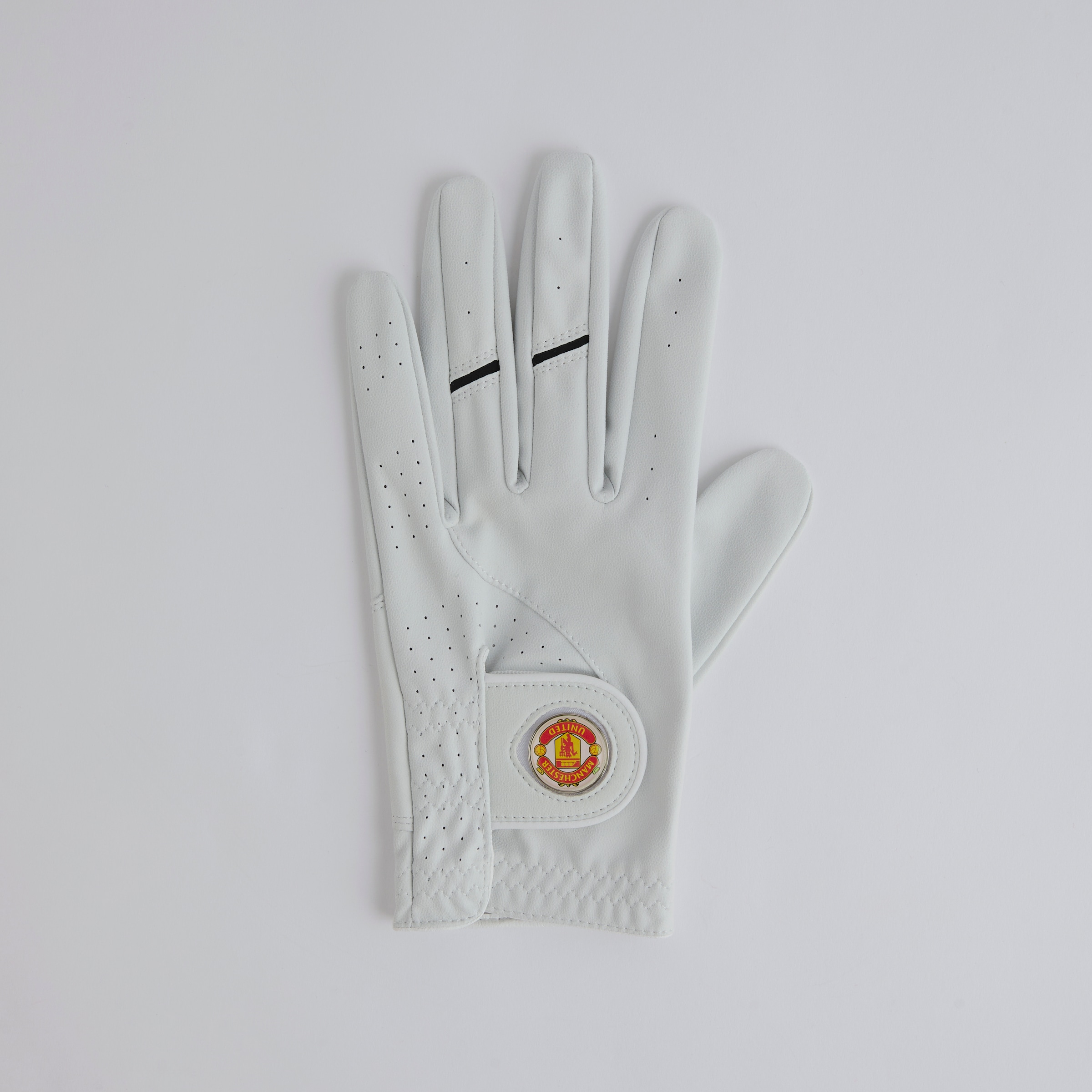 Manchester United X TaylorMade Golf Glove White (M/L) White Detail [2-4]