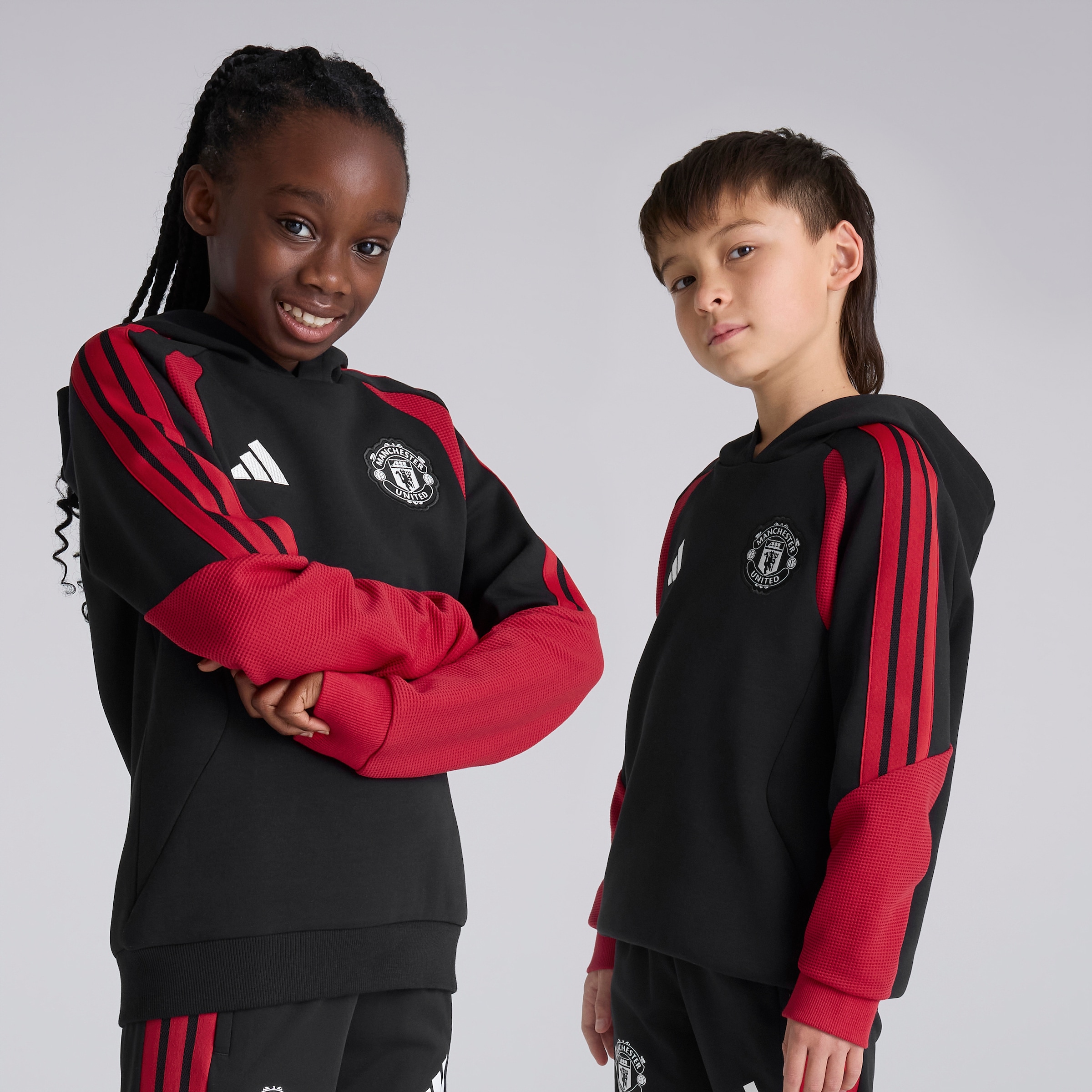 Manchester United Kids 26/27 Training Tiro Hoodie Black Black