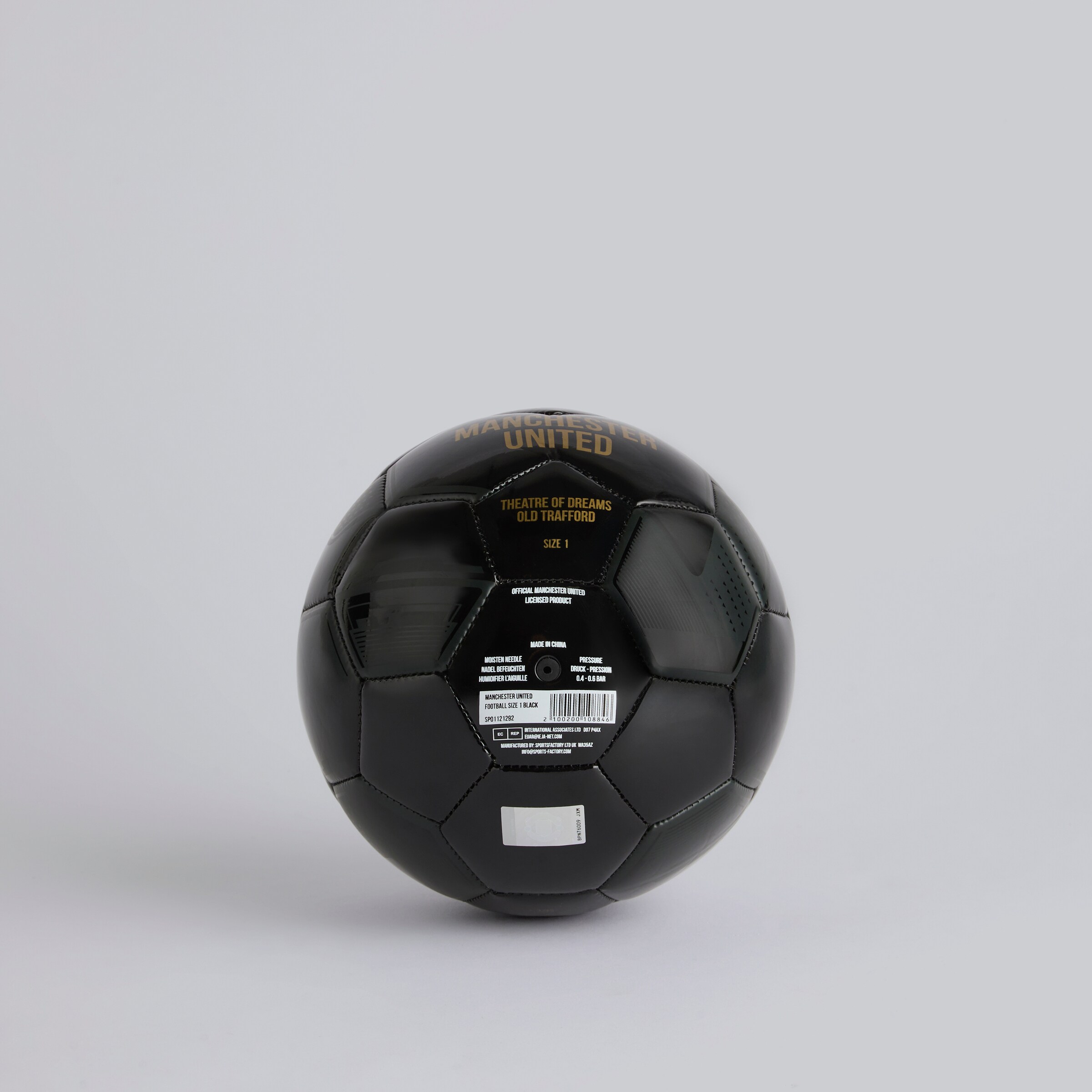 Manchester United Football Size 1 Black Black Detail [2-4]