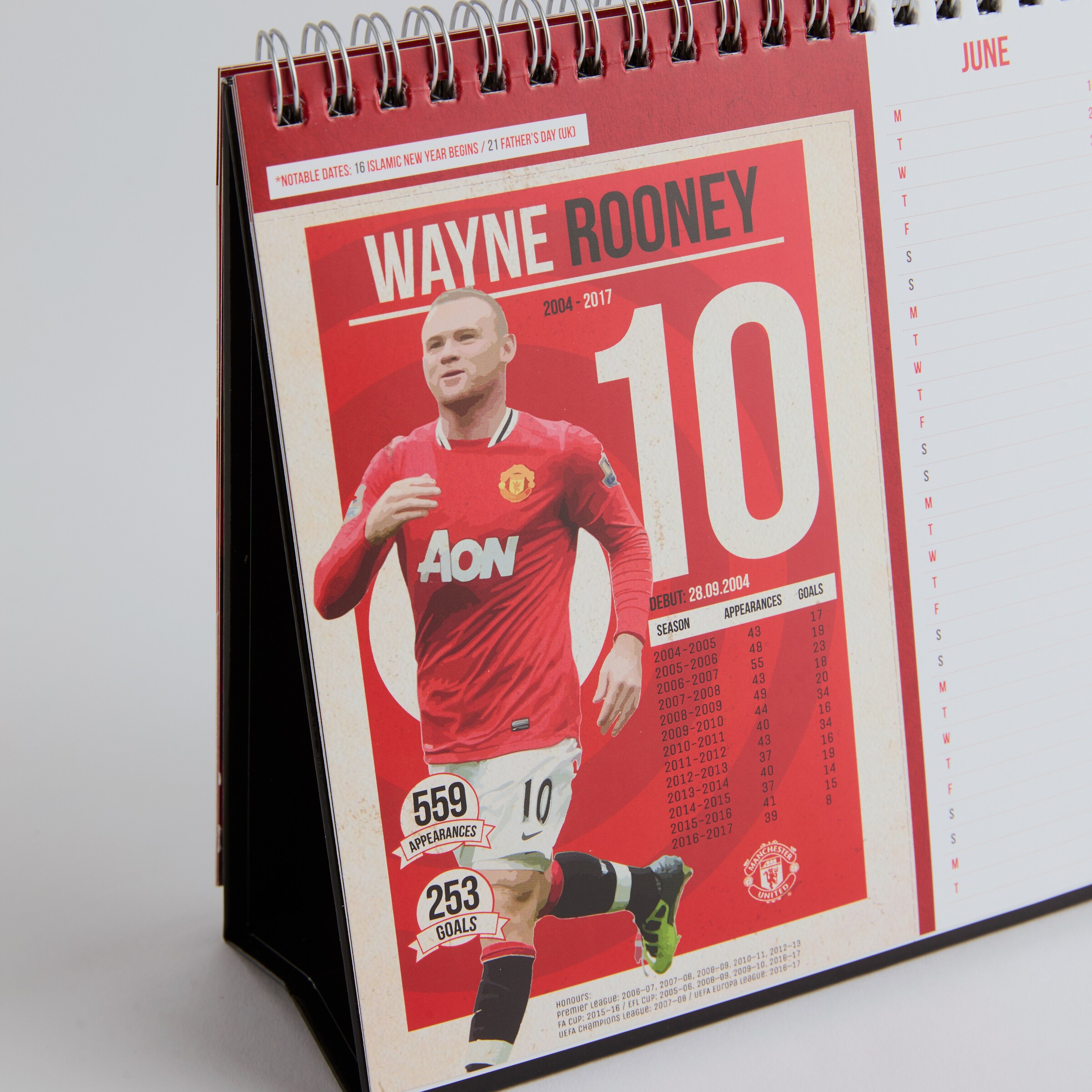 Manchester United 2026 Desk Easel Calendar Red Red Detail [4-4]