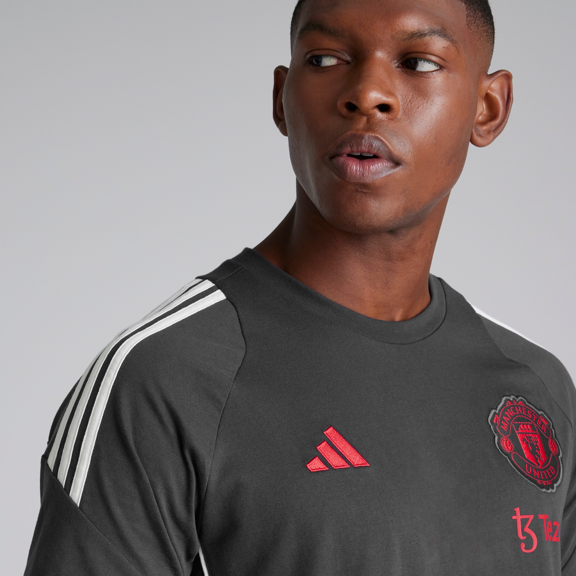 Manchester United European Training Tiro 24 T-Shirt Dark Grey Gris Détail [5-5]