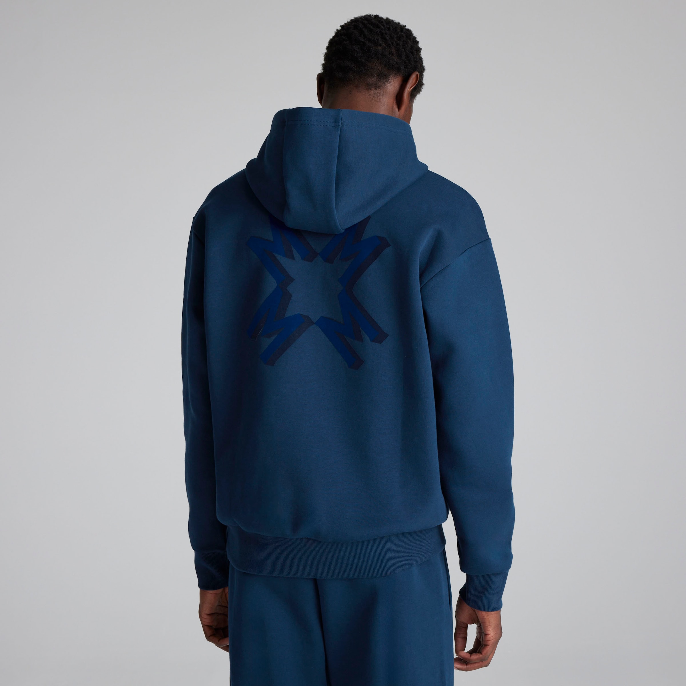 Manchester United Hoodie double maille saisonnier Bleu Détail [2-8]