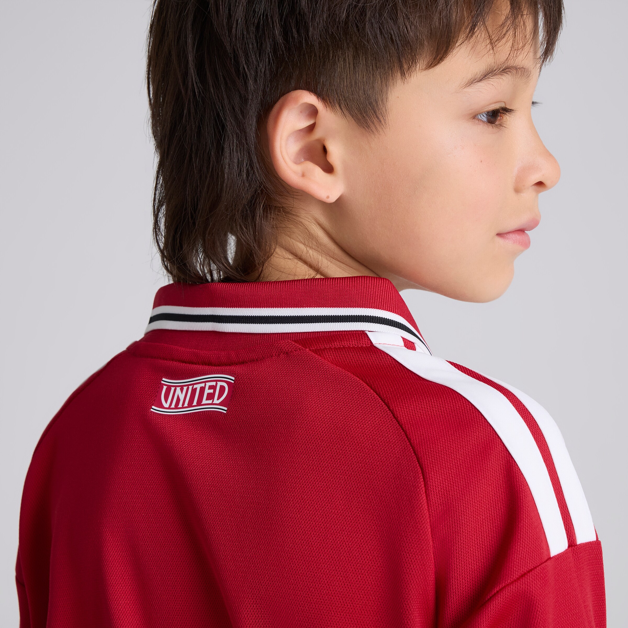 Manchester United Kids 26/27 Home Long Sleeve Jersey 红色 细节 [7-7]