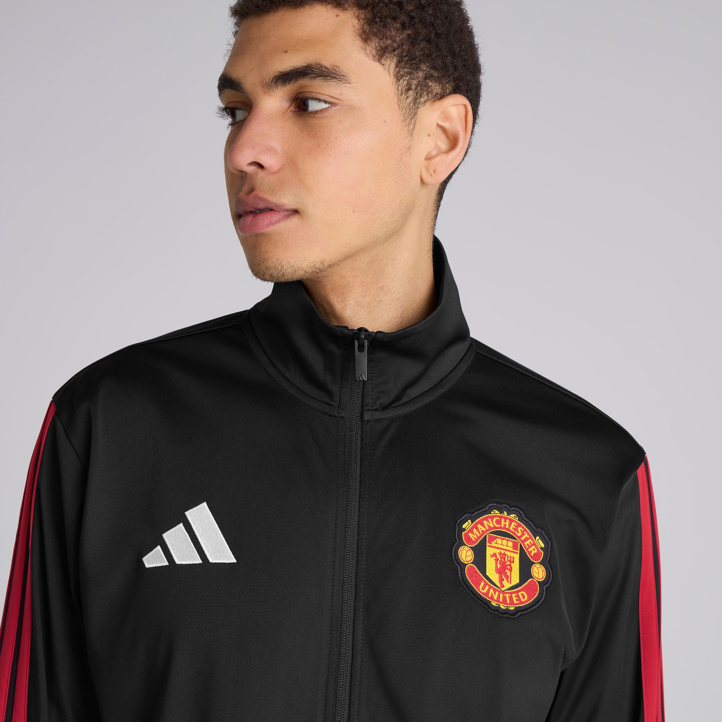 Manchester United x adidas DNA Track Top Black Black Detail [4-5]