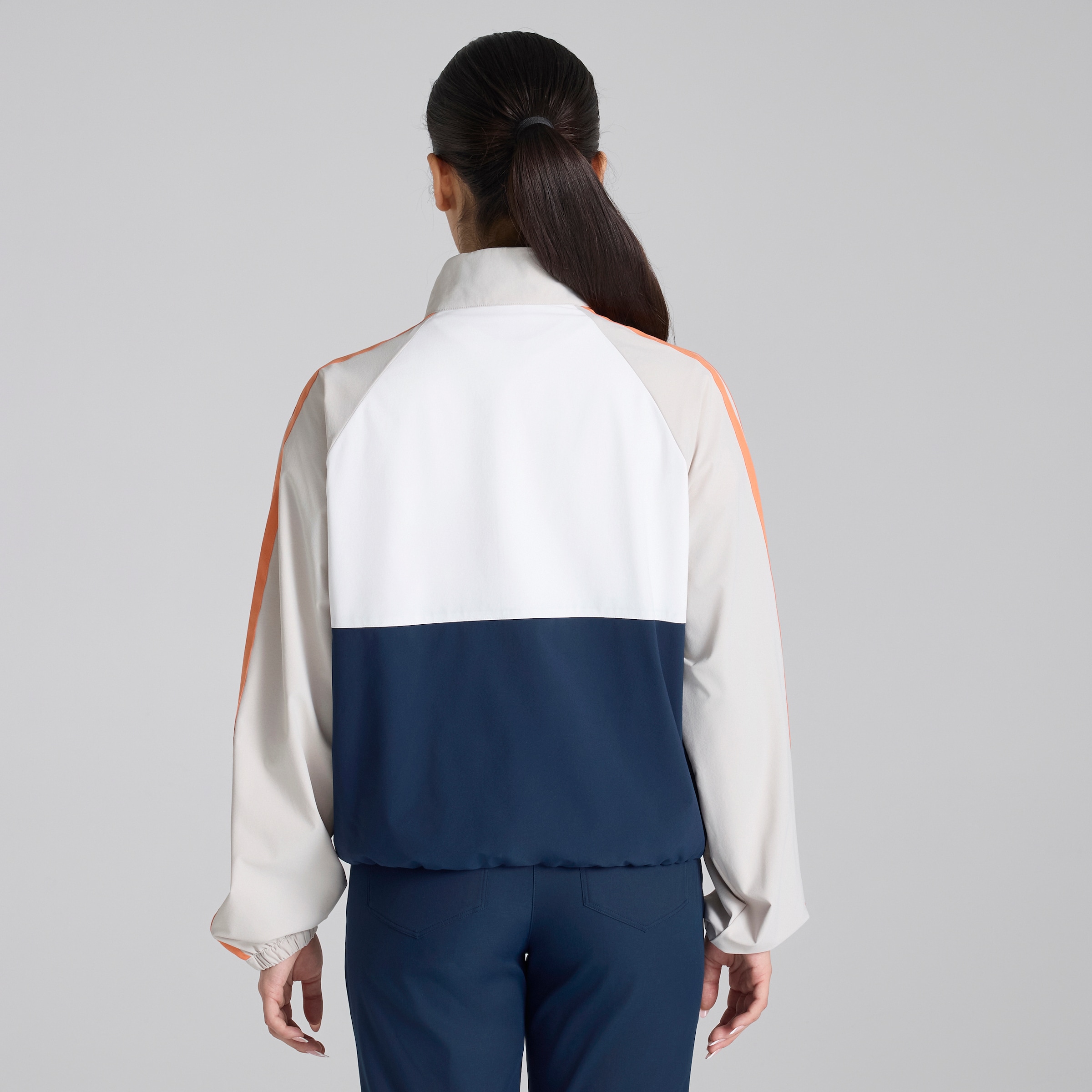 Manchester United x adidas Womens Golf Beyond The Course Jacket Navy Navy blue Detail [2-6]