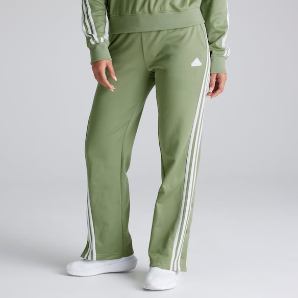 Manchester United x adidas Womens Iconic Wrapping 3-Stripes Snap Joggers Green Green