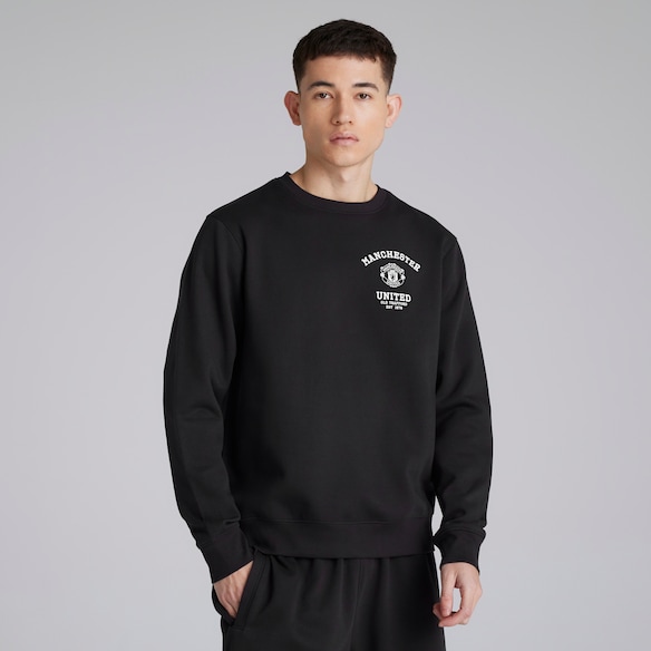 Manchester United Varsity Sweatshirt Black Black