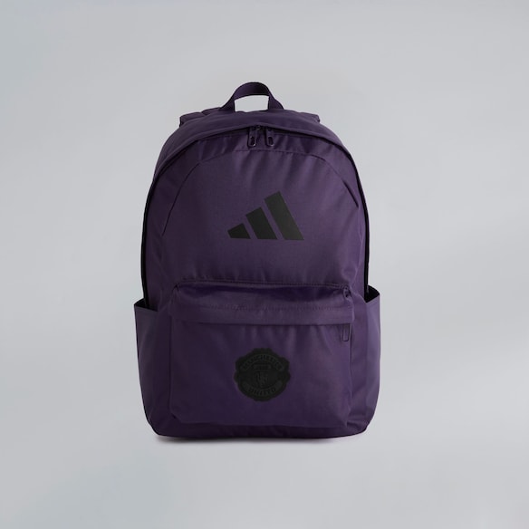 Manchester United x adidas Classic 3 Bars Backpack Purple Púrpura