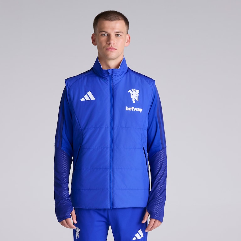 Manchester United 26/27 Cup Training Tiro Winterized Vest Blue (Sponsored)