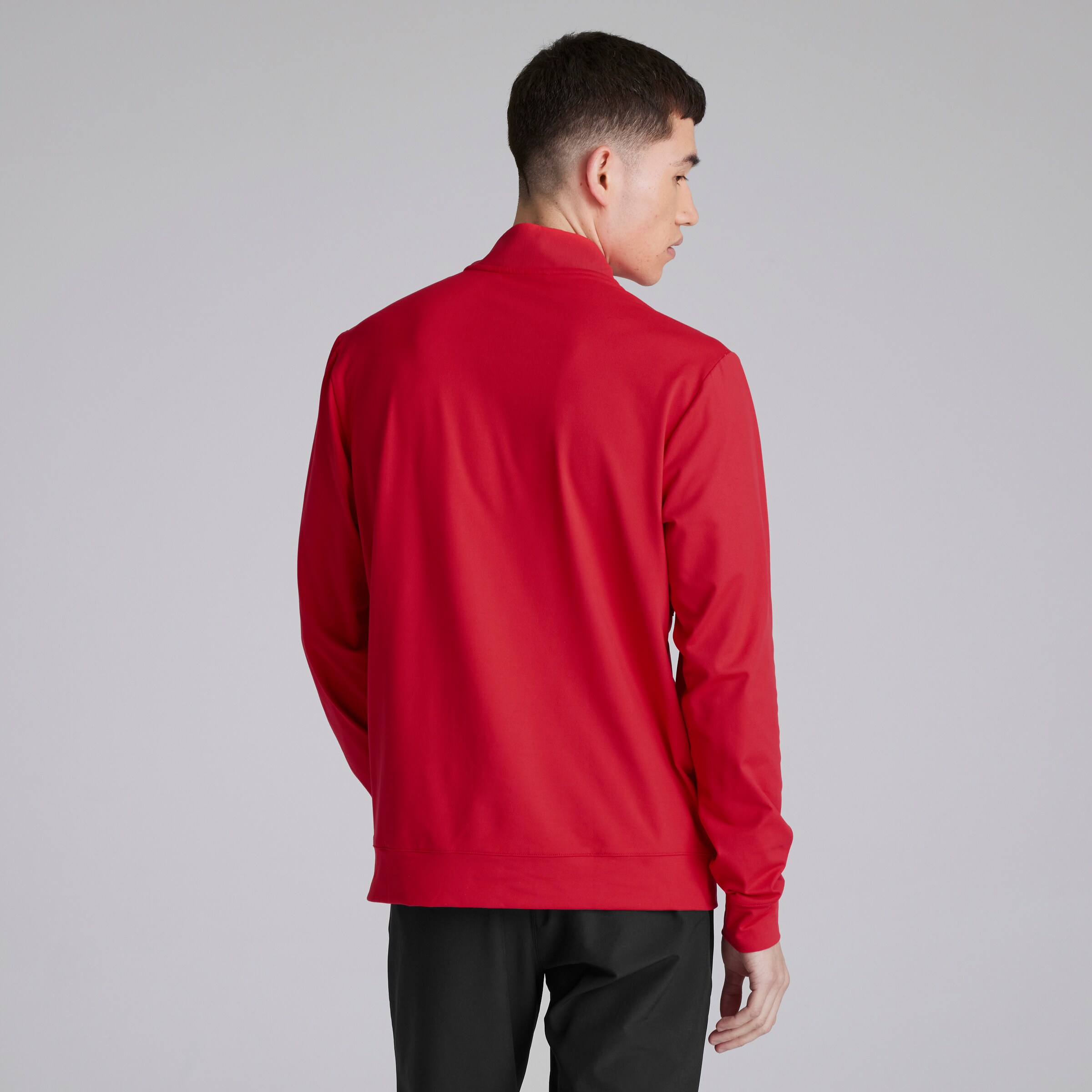 Manchester United x adidas Golf Ultimate365 Tour 1/4 Zip Sweatshirt Red Red Detail [2-4]