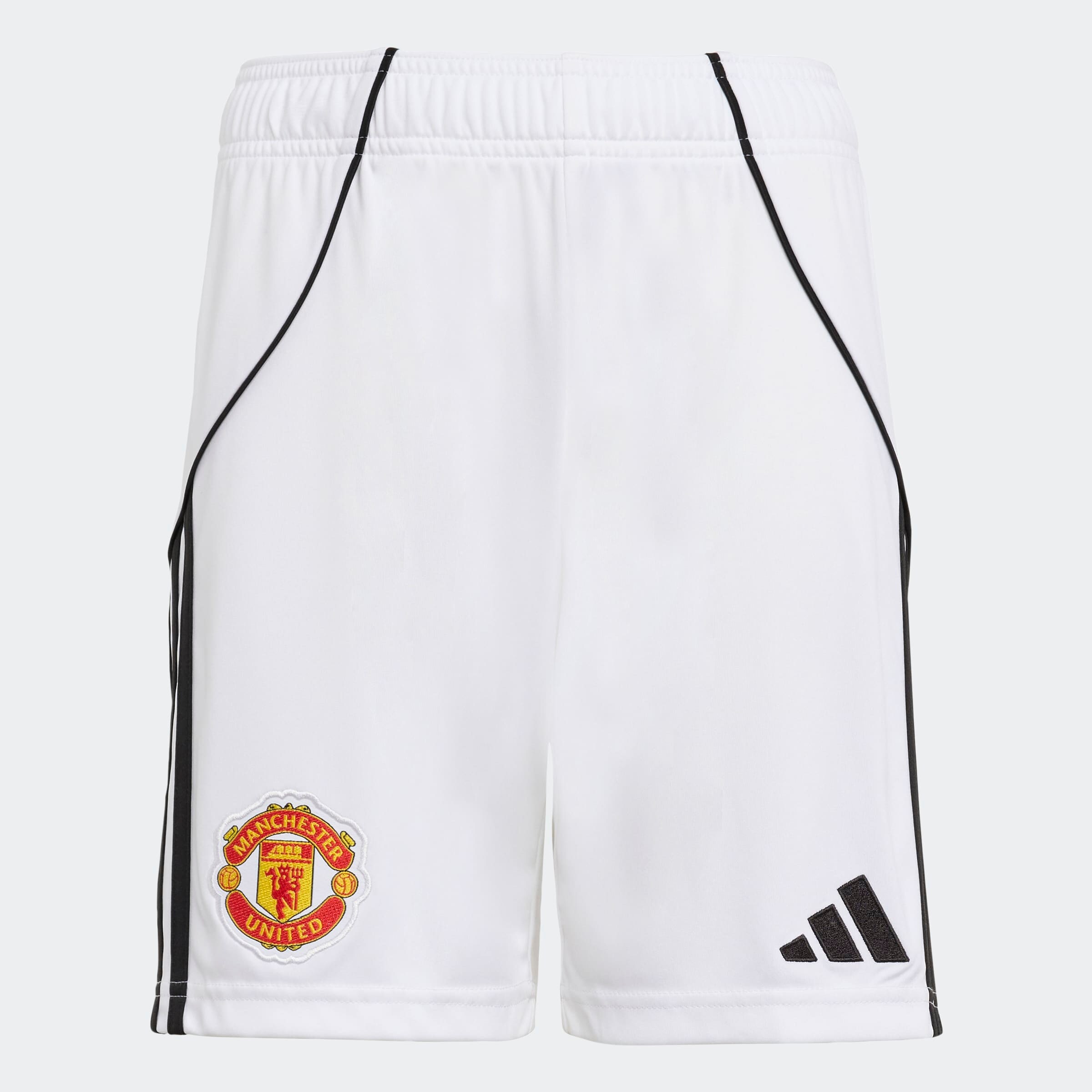 Manchester United Kids 25/26 Home Shorts White 흰색 세부 사항 [8-8]