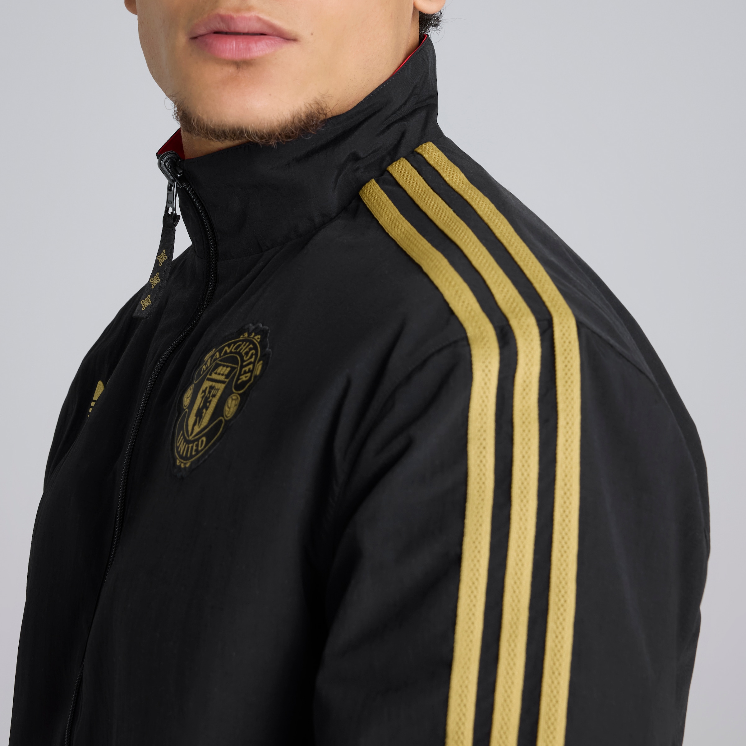 Manchester United Cultural Story Reversible Jacket Noir Détail [7-8]