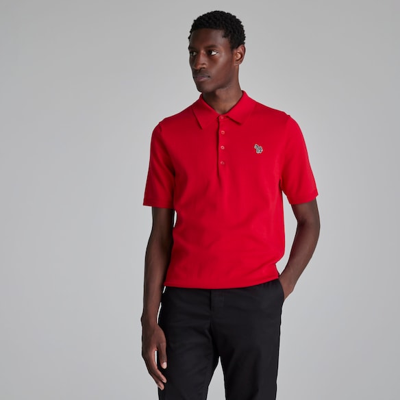 Manchester United x Paul Smith Mens Knitted Polo Red Rot