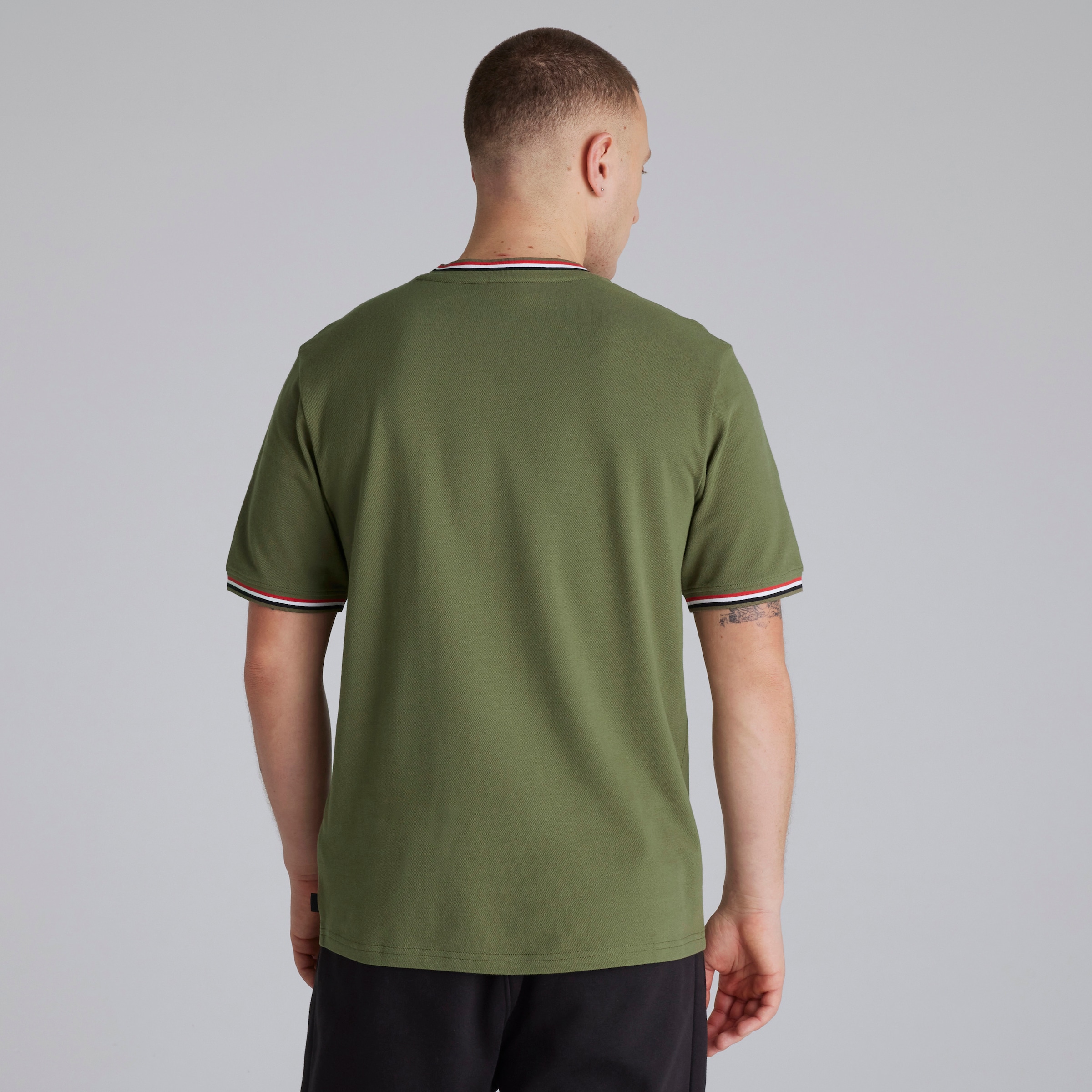 Manchester United Pique T-Shirt Khaki Beige 细节 [2-5]