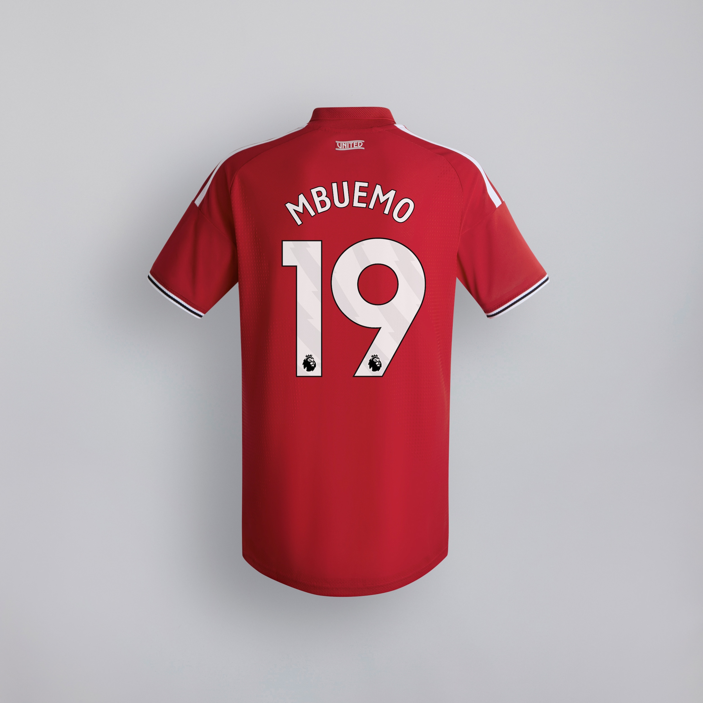 Manchester United 26/27 Home Kids Jersey with Mbeumo 19 EPL Printing & Badge Rojo