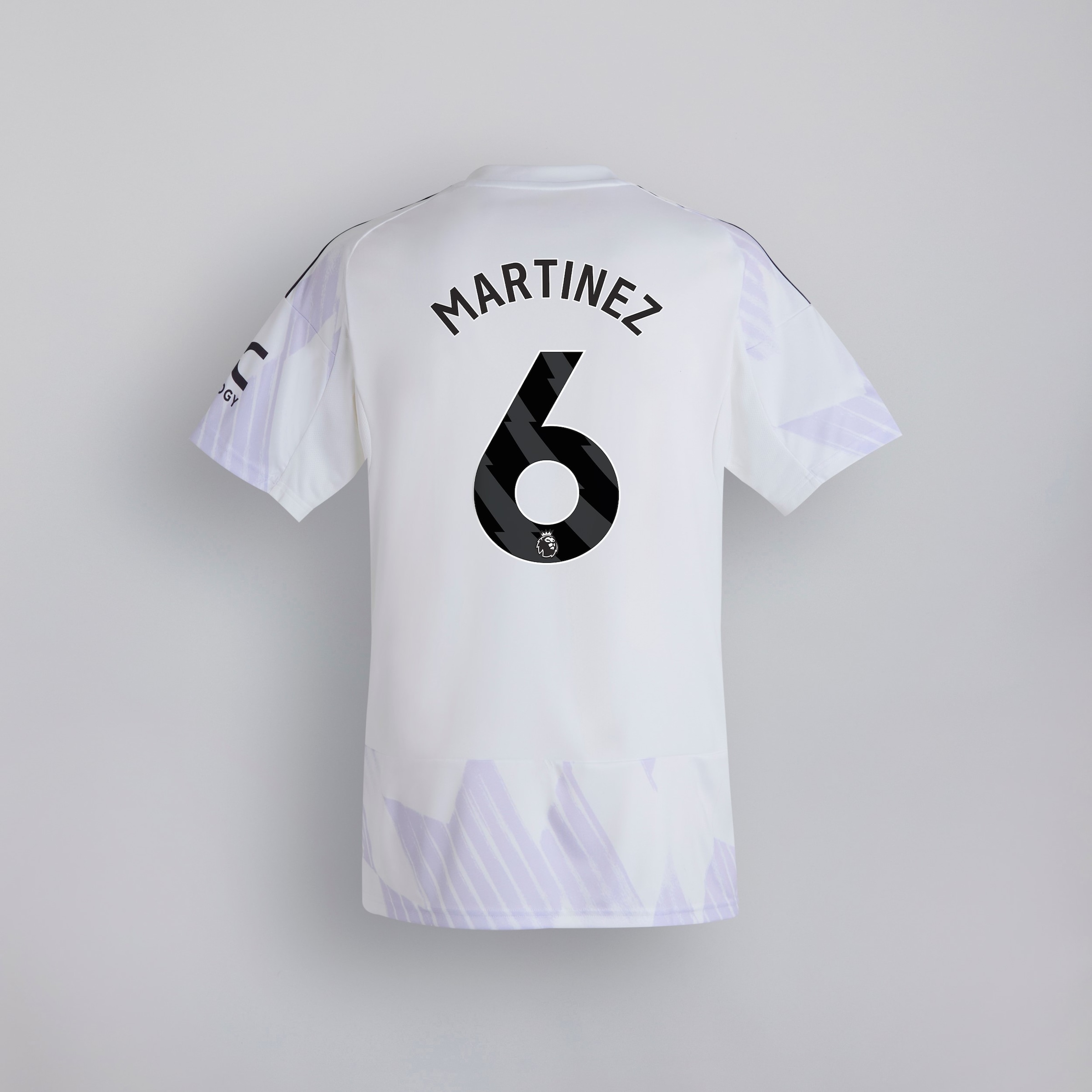 Manchester United 25/26 Away Kids Jersey with Martinez 6 EPL Printing & Badge White