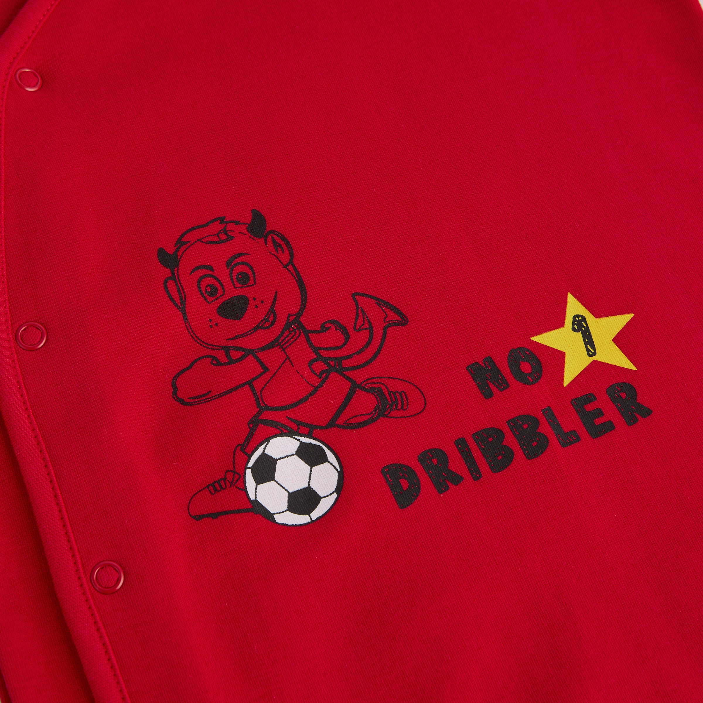 Manchester United Baby Fred The Red Printed Sleepsuits 2 Pack Multi Multicolore Détail [4-4]