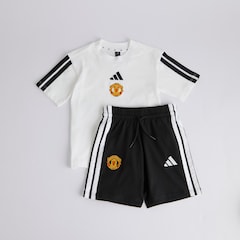 Manchester United x adidas Little Kids Essentials T-Shirt Set White/Black