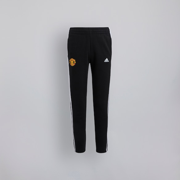 Manchester United x adidas Kids Essentials 3-Stripes Fleece Joggers Black Black